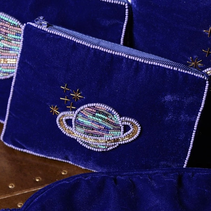 Midnight Blue Velvet Planet Purse Nimmy s