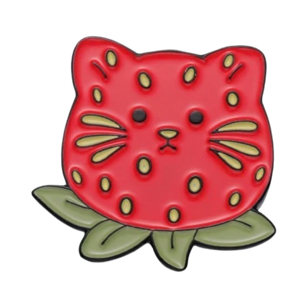 Strawberry Kitty Pin