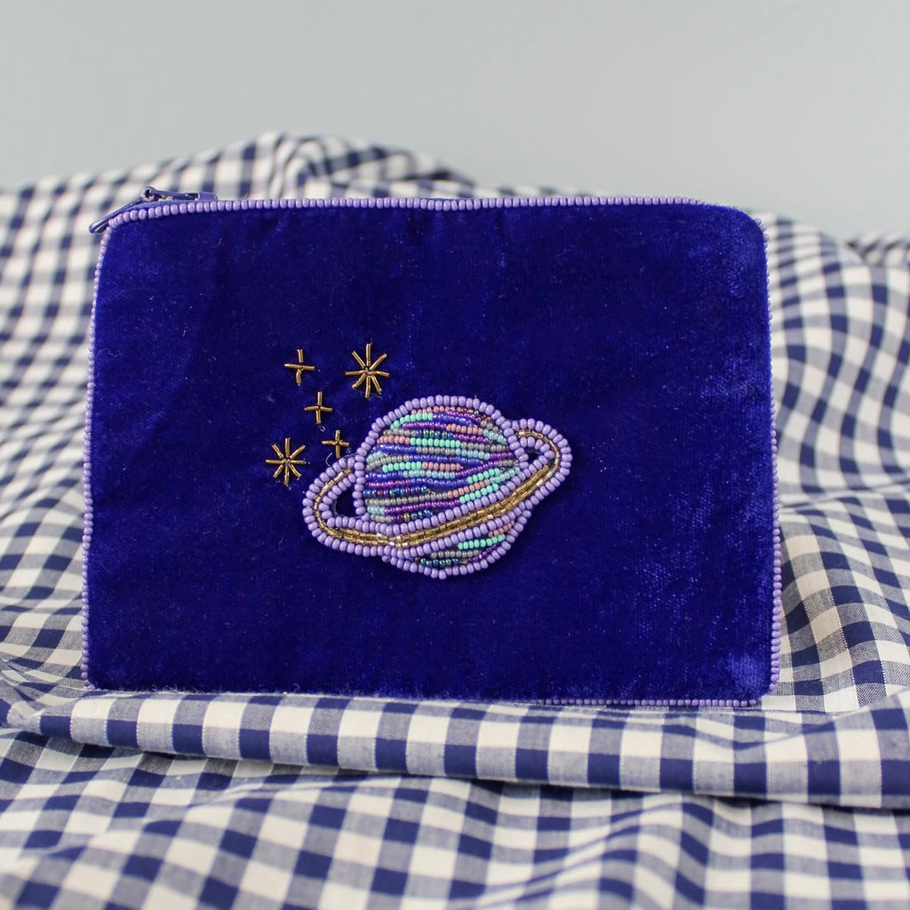 Midnight Blue Velvet Planet Purse Nimmy s